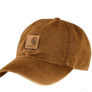 Carhartt unisex canvas classic brown velcro back baseball cap LIKE NEW